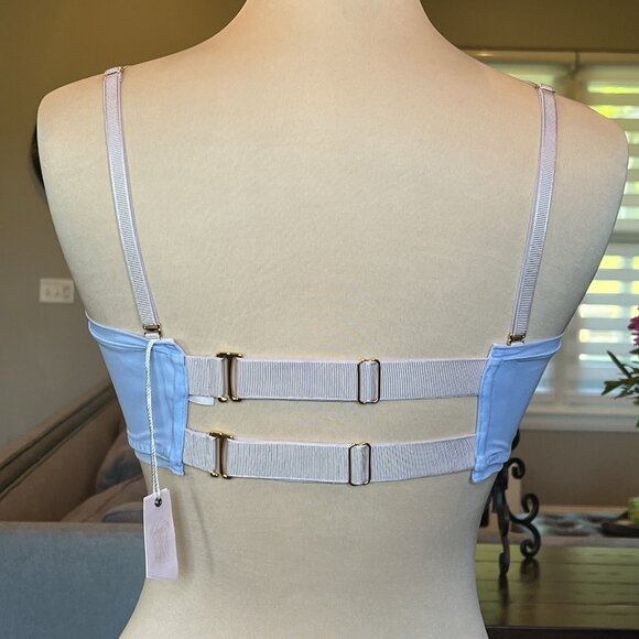 NWT We Are HAH Free People Wired Bra 30-38DD Periwinkle Sheer 32DD 34DD 36DD - Picture 7 of 13